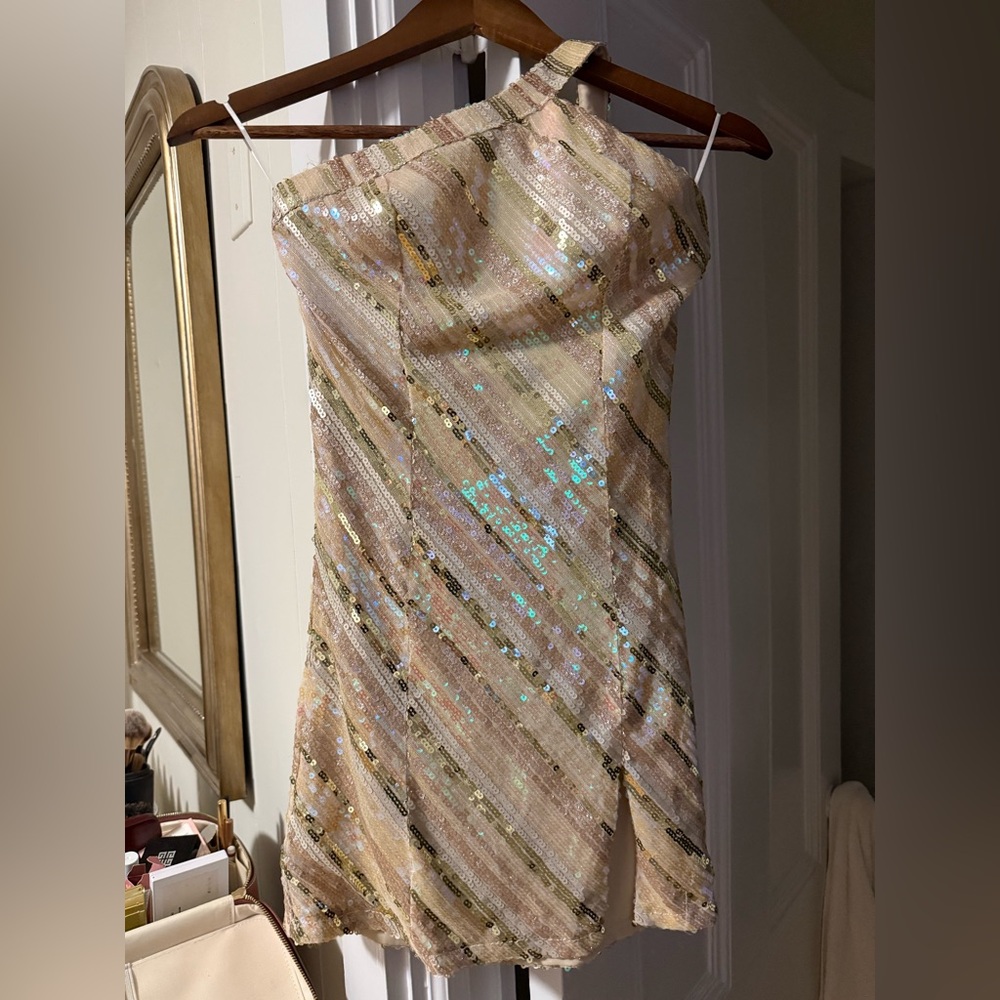 Revolve Sequin Multi Mini Dress
